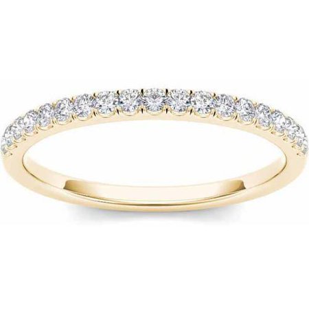 - 1/4 Carat T.W. Diamond 14kt Yellow Gold Wedding Band