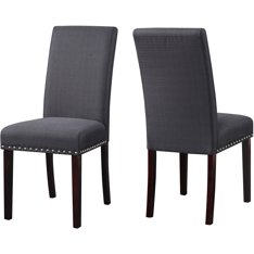 Kitchen Dining Furniture Dhi Nice Nail Head Upholstered Dining Chair 2 Pack Multiple Colors