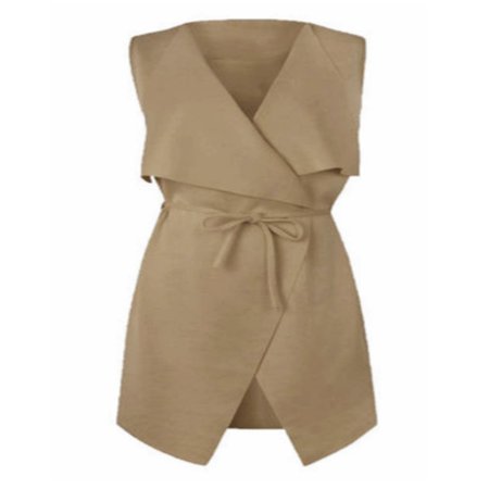 - Fashion Women Long Shawl Collar Sleeveless Long Vest Coat Draped Cardigan Top