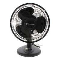 Comfort Zone 12" Oscillating Table 3-Speed Fan, Model #CZ121BK, Black