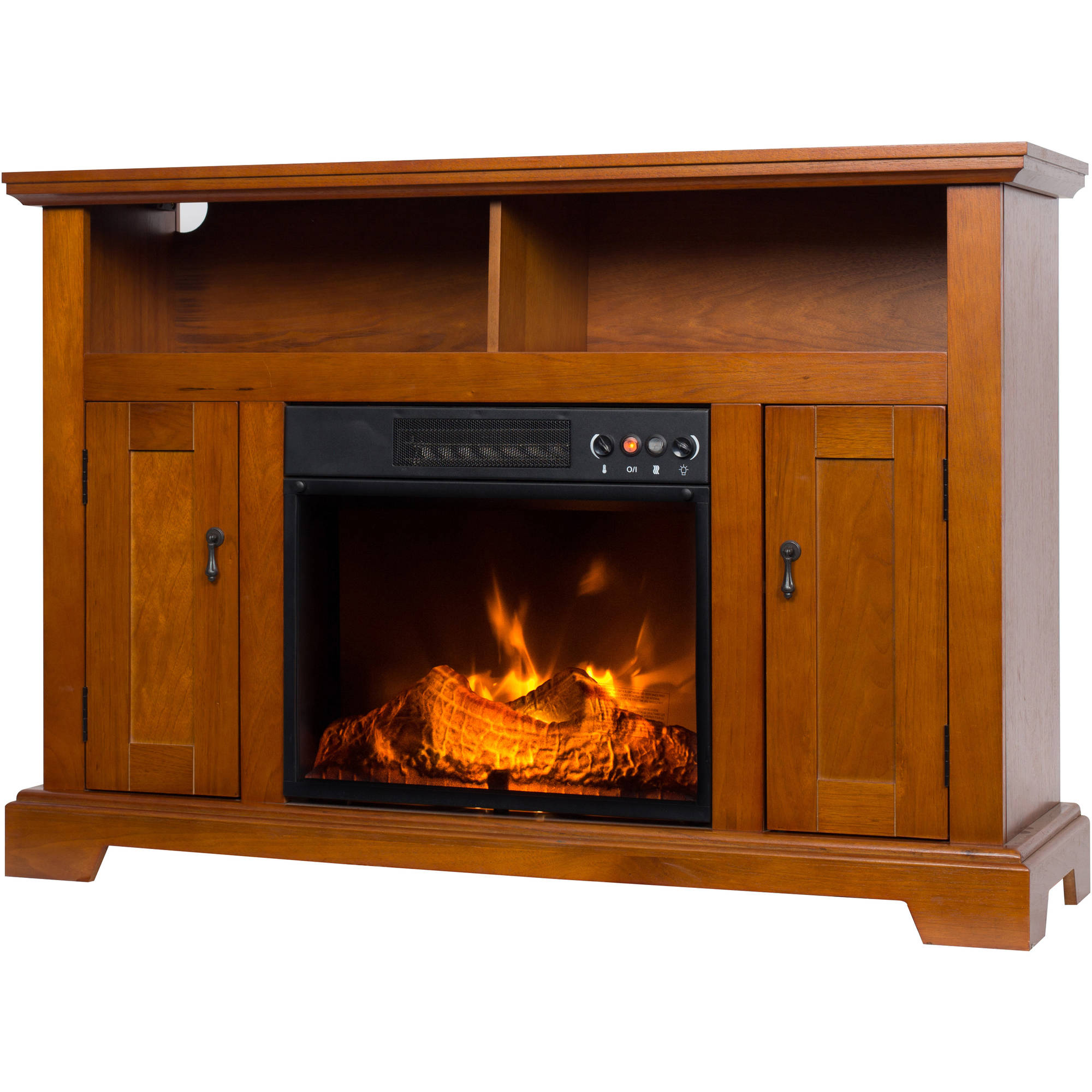 Décor Flame Provence 48'' Media Fireplace, for TVs up to 55'', Walnut