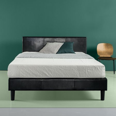 Zinus Jade Faux Leather Upholstered Platform Bed with Wooden Slats, Multiple Sizes