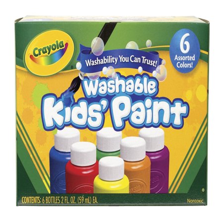 Crayola 6 count Washable Kids Paint in 2 oz bottles - Walmart.com