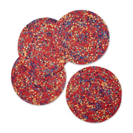 - The Pioneer Woman Fiona Floral Braided Placemats, Red, Set of 4