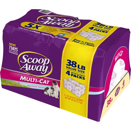 Scoop Away Multi-Cat, Scented Cat Litter (Best Unscented Cat Litter For Odor Control)