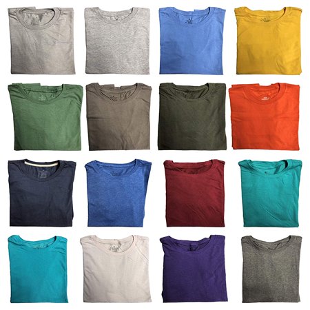 SOCKS'NBULK Mens Cotton Crew Neck Short Sleeve T-Shirts Mix Colors Bulk Pack Value Deal (60 Pack Mix, (Best Clothing Deals Right Now)