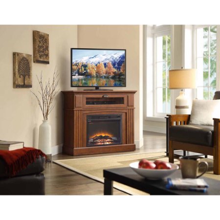 Whalen Sumner Corner Media Electric Fireplace for TVs up to 45'', Brown