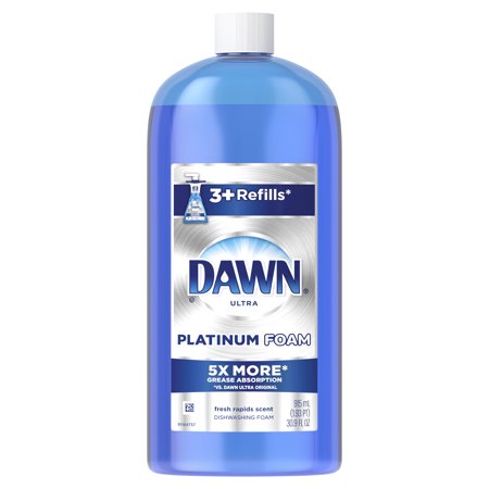- Dawn Ultra Platinum Foam Dishwashing Foam, Fresh Rapids Scent, 30.9 fl oz