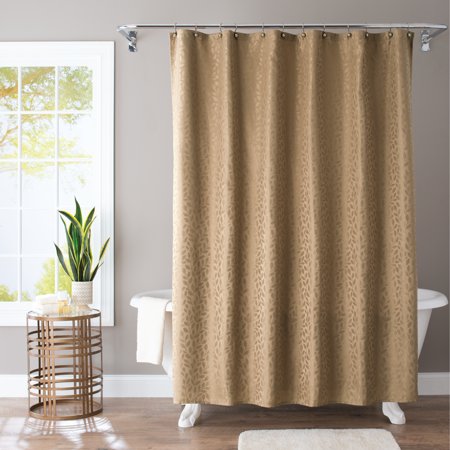 Better Homes & Gardens Golden Ivy Jacquard Fabric Shower Curtain, 1