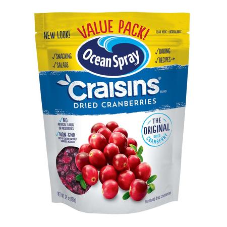 Ocean Spray Craisins Gluten-Free The Original Dried Cranberries Value Pack, 24