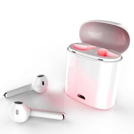 Wireless Bluetooth Earbuds Headphones Stereo In-Ear Earpieces Earphones Hands Free Noise Cancelling for iPhone X 8 8plus 7 7plus 6S Samsung Galaxy S7 S8 IOS Android Smart Phones