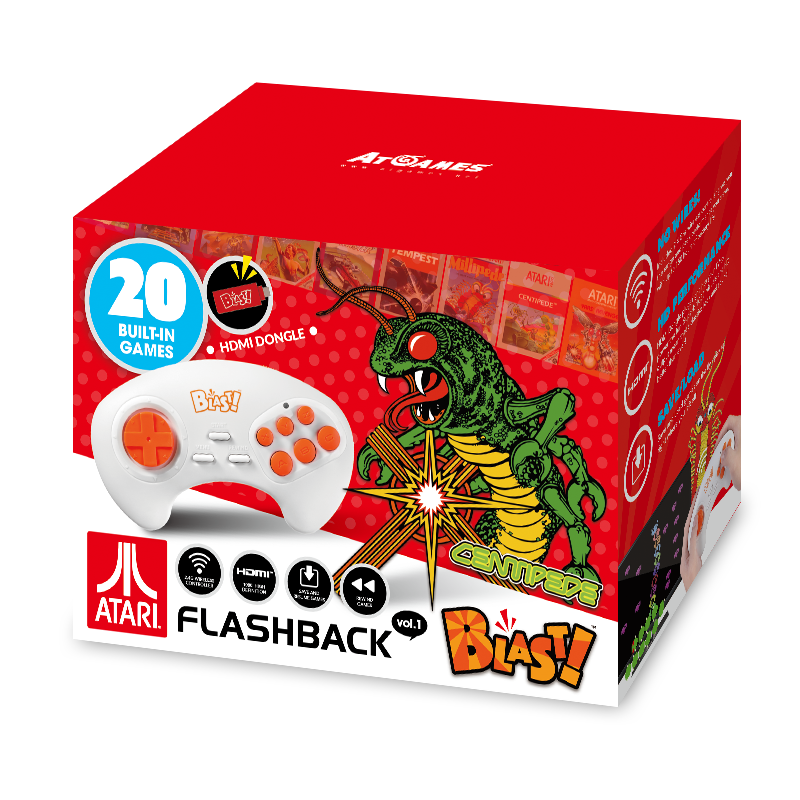 Atari Flashback Blast! Vol. 1, Centipede, Retro Gaming, Black, 857847003844