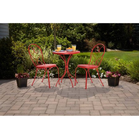 Mainstays 3-Piece Small Space Scroll Outdoor Bistro Set - Walmart.com - Mainstays 3-Piece Small Space Scroll Outdoor Bistro Set - Walmart.com