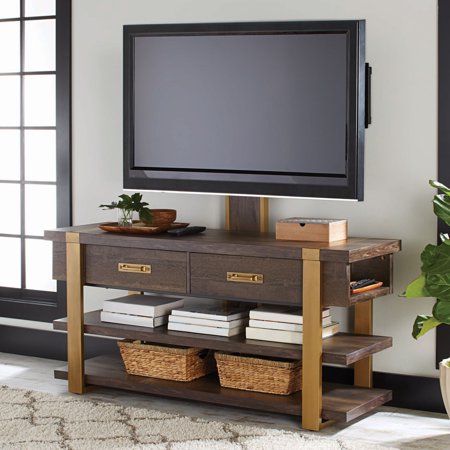 72' Classic Modern Tv Better Homes & Gardens Lana Modern 3-in-1 TV Stand, For TVs up to 70in, Toasted Brown Ash Finish ()