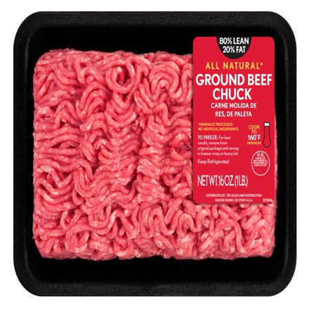 80% Lean/20% Fat, Ground Beef Chuck, 1 Lb - Walmart.com