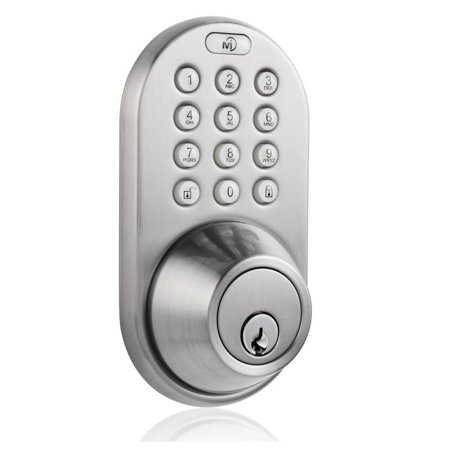 Keyless Entry Deadbolt Door Lock with Electronic Digital Keypad Satin (Best Deadbolt For Front Door)