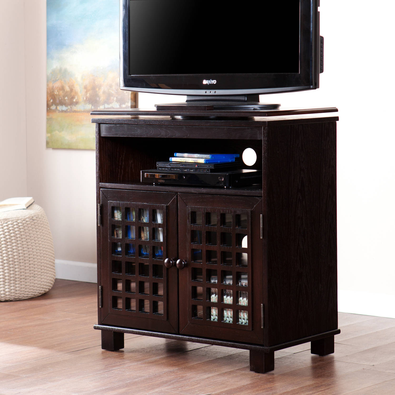 Melbourne Swivel Top Media Stand, Classic Espresso