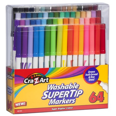 Cra-Z-Art Washable SuperTip School Markers - 64 Count - Walmart.com