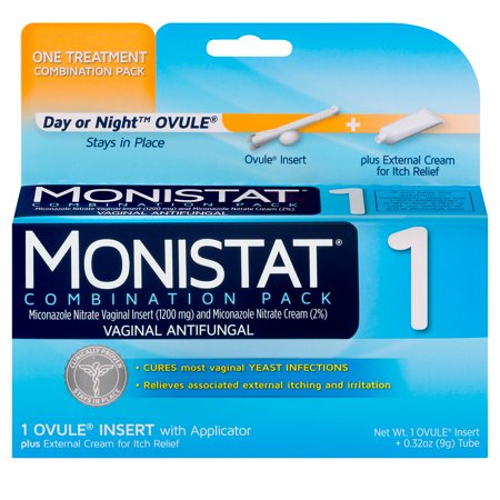 Monistat 1-Day Yeast Infection Treatment, Ovule + External Itch (Best One Day Yeast Infection Treatment)