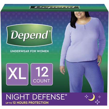 Depend Night Defense Incontinence Underwear for Women, Overnight, XL, Blush, 12 (Best Pistol For Women's Self Defense)