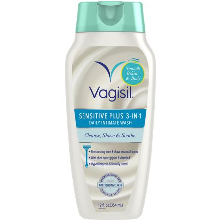 Vagisil Sensitive Plus Moisture Balance Daily Intimate Vaginal Wash Fluid Ounce Bottle