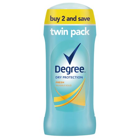 Degree Dry Protection Fresh Antiperspirant Deodorant, 2.6 oz, Twin (Best Womens Roll On Deodorant)