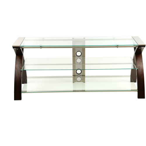 Stockton TV Stand, For TV's up to 60'', Wood, Glass, Metal, Espresso Finish