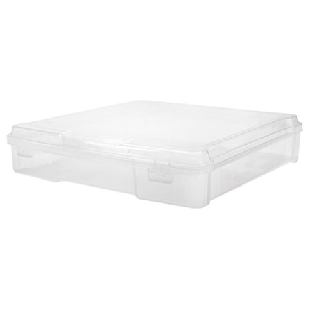 12 X 12 Paper Storage - IRIS Plastic Scrapbook Case for 12 x 12 Inch scrapbook paper, Clear Set of 6
