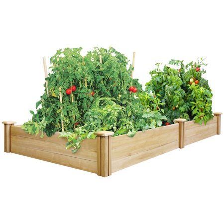 Greenes Fence 4' x 8' x 10.5 Cedar Raised Garden Bed - Walmart.com