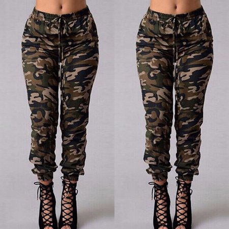 - Women Camouflage Pants Camo Casual Cargo Joggers Military Army Harem Pants Trousers S