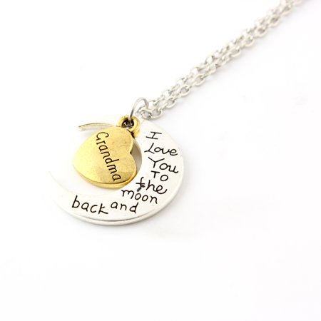 Indian Fashion Jewelry - Fashion Jewelry I Love You Family Mom Birthday Gift Pendant Necklace for Women Girl - Grandma