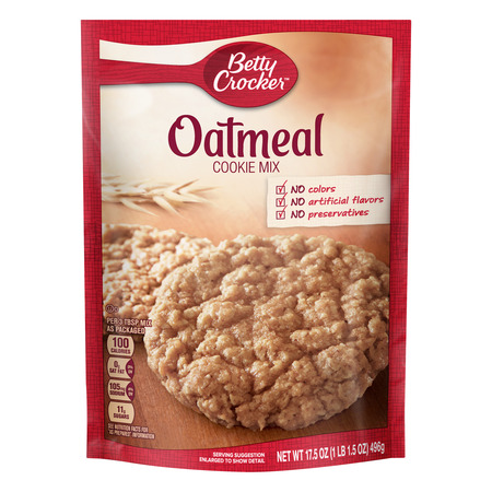 (12 Pack) Betty Crocker Baking Mix, Oatmeal Cookie Mix, 17.5 Oz