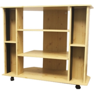 Oak Corner TV Stand with Storage, for TVs up to 35''