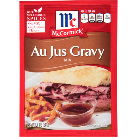 (4 Pack) McCormick Au Jus Gravy Mix, 1 oz (Best Vegetarian Gravy Mix)