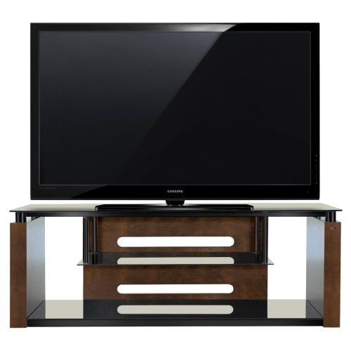 Bello TV Stand for TVs up to 65'', Walnut/Black