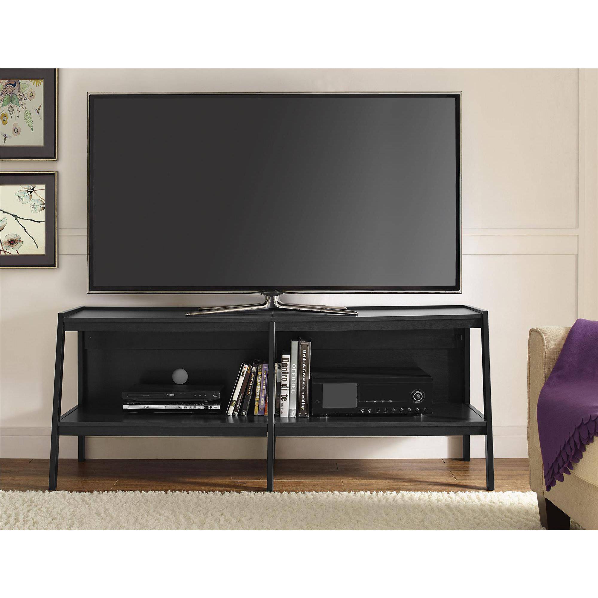 Altra Furniture Black Ladder TV Stand for TVs up to 65''