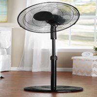Mainstays 16" 3-Speed Oscillating Pedestal Fan, Black, FS40-8MB