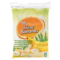 Great Value Frozen Sliced Bananas, 40 oz