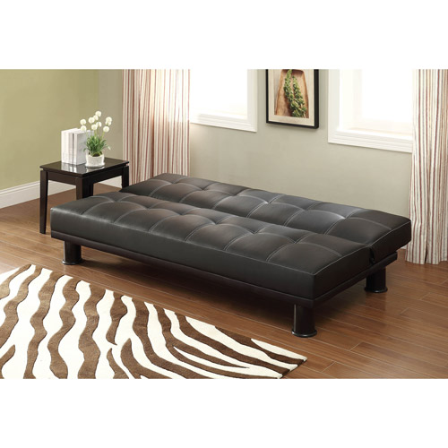 Primo International Phyllo Studio Convertible Futon Sofa Bed, Black