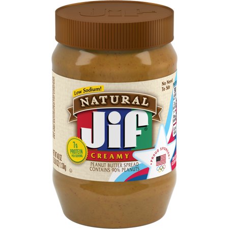 Jif Natural Creamy Peanut Butter Spread, 40-Ounce (Best Peanut Butter For Muscle Building)