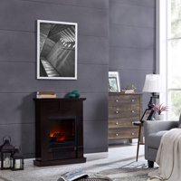 Bold Flame 28 inch Electric Fireplace Heater, Dark Chocolate