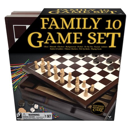 Family 10 Game Set with Chess, Checkers, Mancala, and (Best Chess Computer Game)