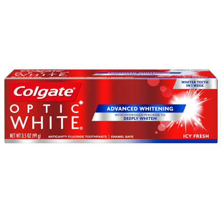 Colgate Optic White Whitening Toothpaste, Icy Fresh - 3.5 oz - Walmart.com