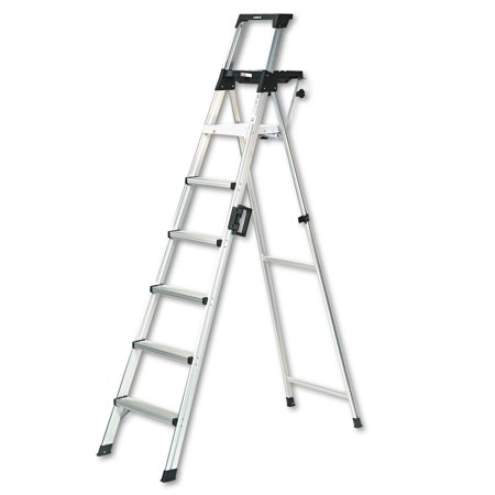 Cosco 8 ft. Signature Series Aluminum Folding Step Ladder with Leg Lock & Handle, 300 lb. Type IA Duty (Best 6 Foot Ladder)