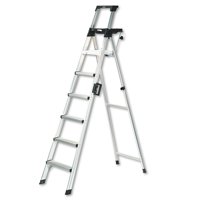 Cosco 8 ft. Signature Series Aluminum Folding Step Ladder with Leg Lock & Handle, 300 lb. Type IA Duty Rating