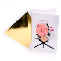 Hallmark Signature Valentine's Day Card for Wife (Paper Flowers with Ribbon)