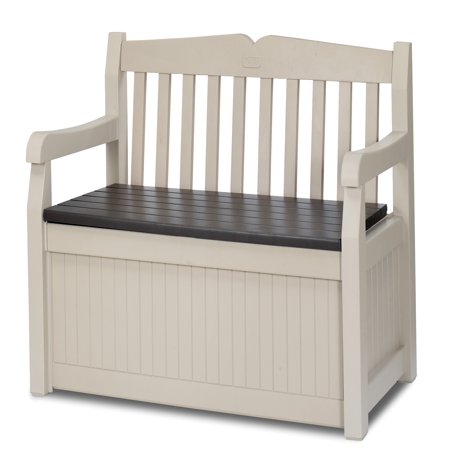 bench storage keter outdoor eden plastic resin beige seating brown gal weather dialog displays option button additional opens zoom