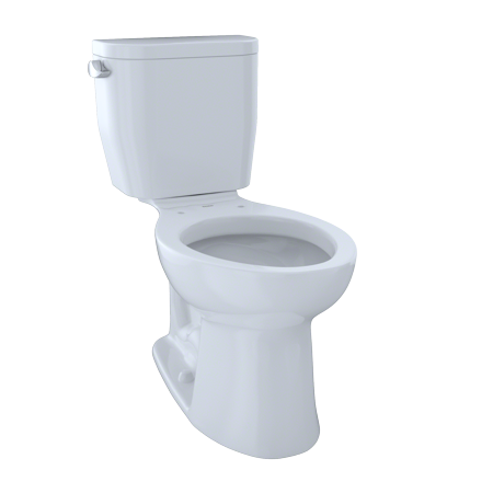 TOTO® Entrada™ Two-Piece Elongated 1.28 GPF Universal Height Toilet, Cotton White -