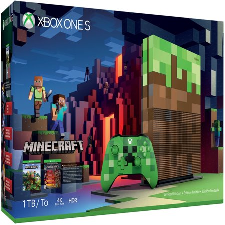 Microsoft Xbox One S 1TB Minecraft Limited Edition Bundle, 23C-00001