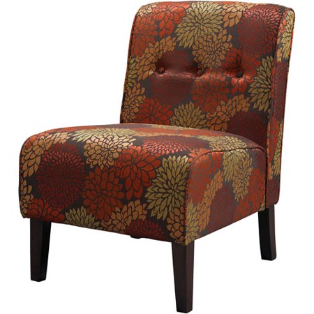 Linon Coco Accent Chair, Harvest Fabric, 18 inch Seat Height